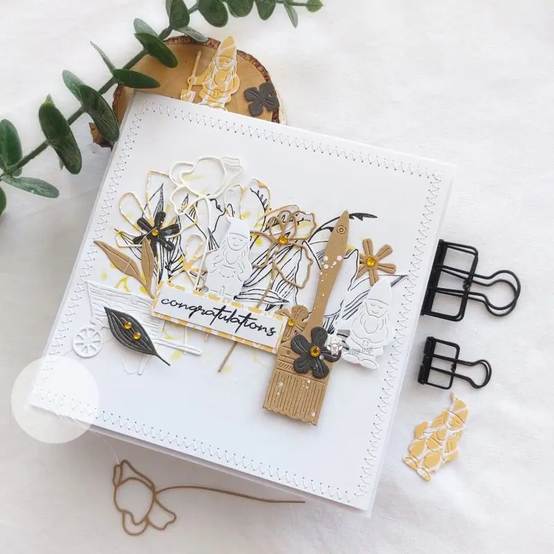 

Craft metal cutting dies cut die mold Paint doodle brush Scrapbook paper craft knife mould blade punch stencils dies