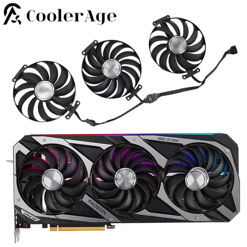Ventilador enfriador de tarjeta de vídeo CF1010U12S de 95MM para ASUS ROG STRIX RTX 3070 3080 3090 3060Ti 3080Ti 3090Ti GAMING RX6700XT RX6800 ventilador GPU