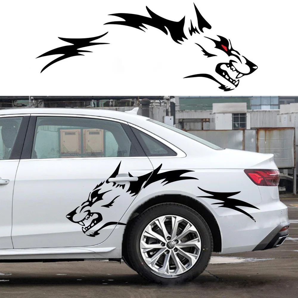 

Автомобильные наклейки с тотемом волка, аксессуары для авто царапин, водонепроницаемые клейкие автоколланты, Capot De Voiture для BMW 트 nke 스티커