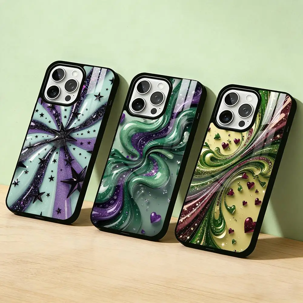 

AAA Y2K Starburst Glitter Phone Case Color Silver Shell For IPhone 17 16 15 14 13 12 11 Pro Max Plus