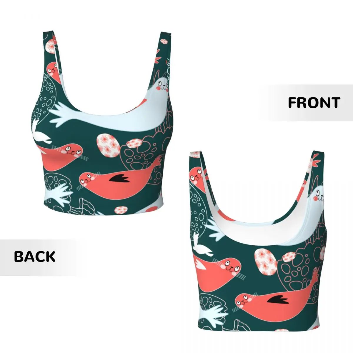 المرأة مثير سترة رياضية مضحك الأختام وبحر قنديل البحر الإناث الشارع الشهير الرياضة الملابس الداخلية المحملة المحاصيل الأعلى