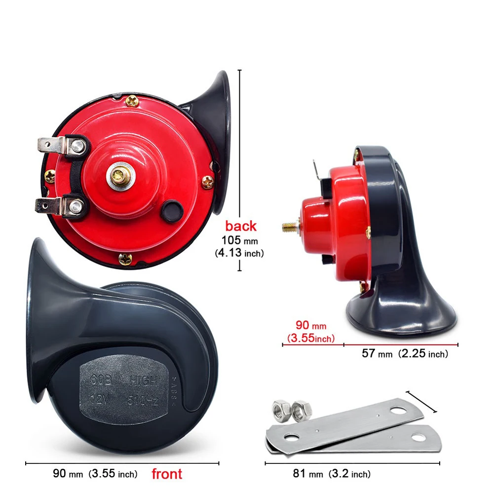 12V Super Loud Train Horns 300DB Waterproof Car Snail Electric Horn Universal Car Motorcycle Truck Boat Sound Signal Loudspeaker view 5