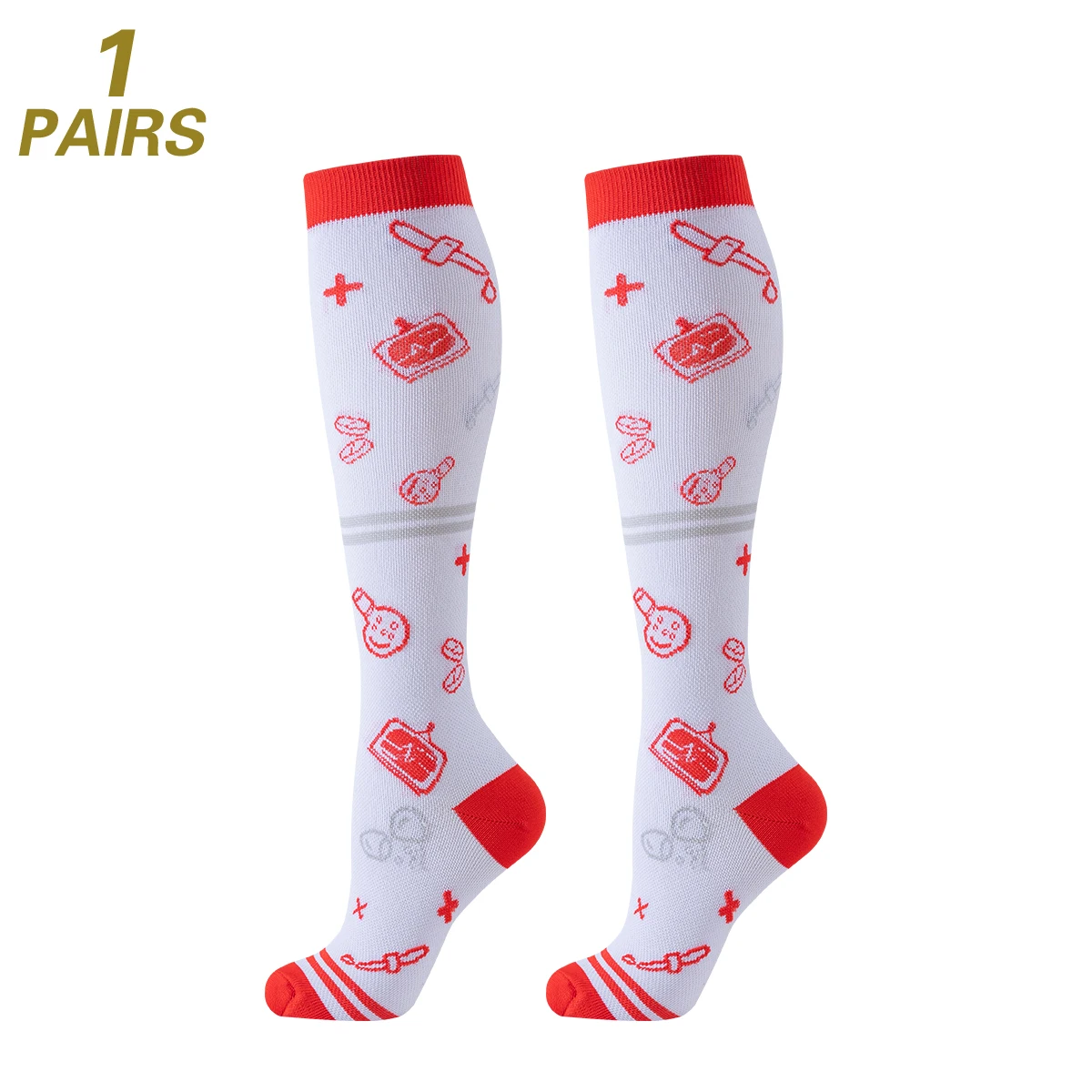 6 أزواج من الجوارب الضاغطة للممرضات، جوارب ضغط للطبيب، جوارب رياضية للسيدات والنساء للجري #2