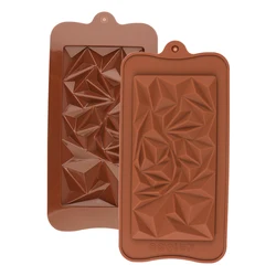 Diamond Shape Chocolate Bar Mold Candy Dessert Silicone Mould Baking Tool