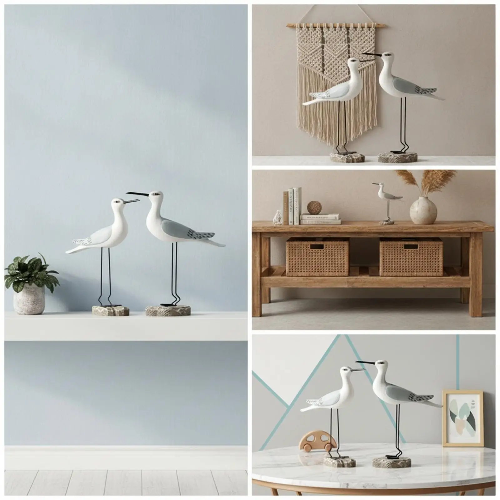 Seagull Inspired Children Room Decorative Minimalist Art Sculpture for Home Shelf Cabinet Decor Decorative Figurine
