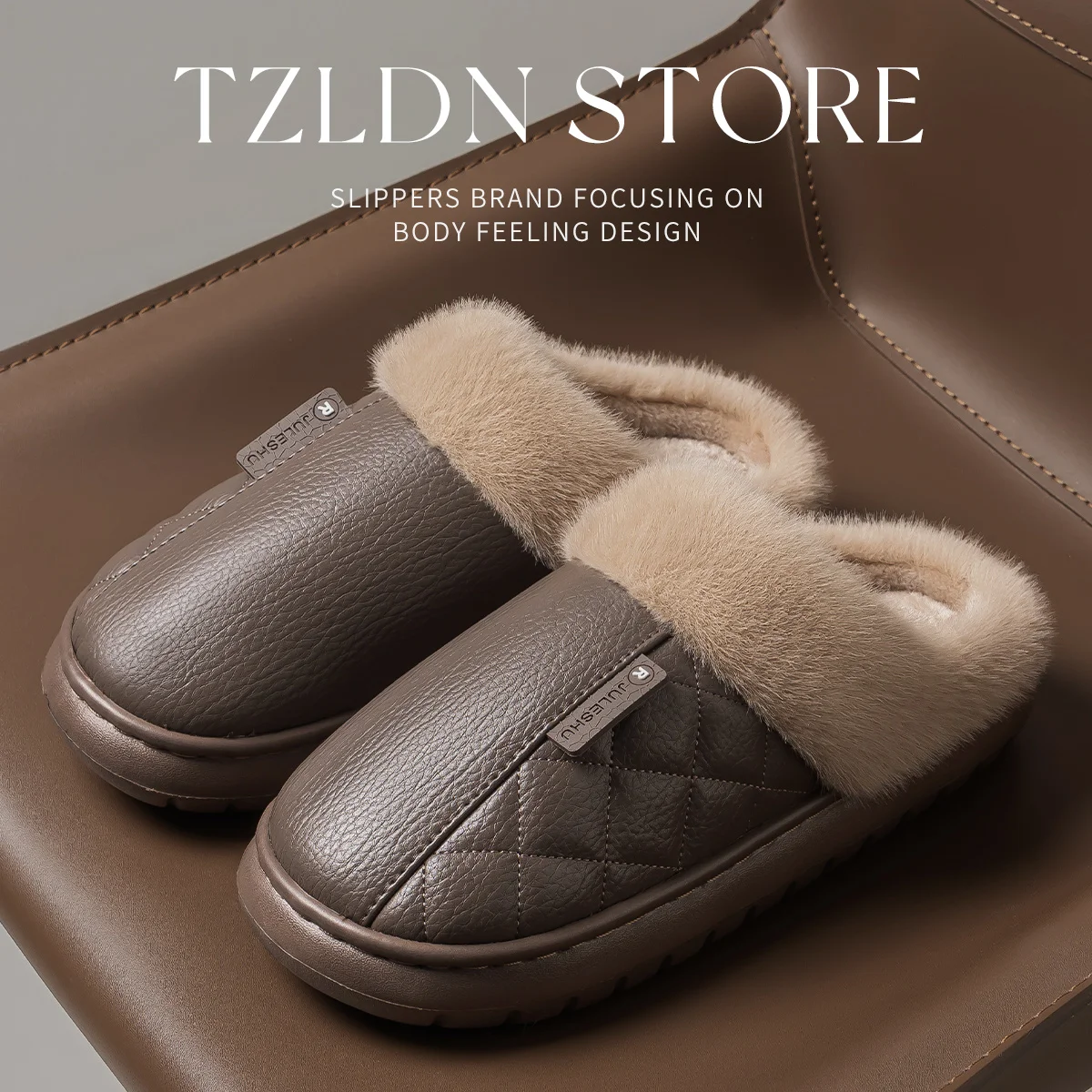 Fluffy Fur Slipper - Damen Winter Plüsch-Hausschuhe mit Dicker Plattform,