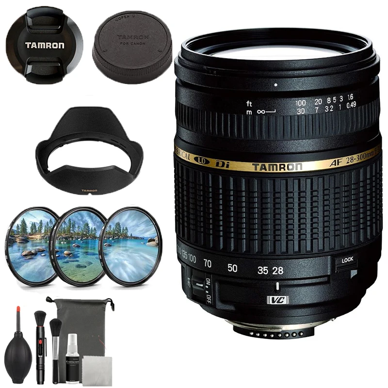 Tamron AF 28-300mm F/3.5-6.3 XR Di VC Macro Zoom Lens with Built in Motor for Nikon Canon (A20)