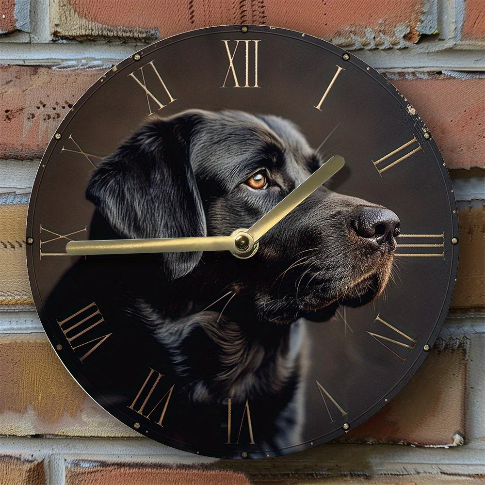 

Labrador Retriever Aluminum Wall Clock - Diy, Spring Decor For Apartments & Women'S Independence Day Gift