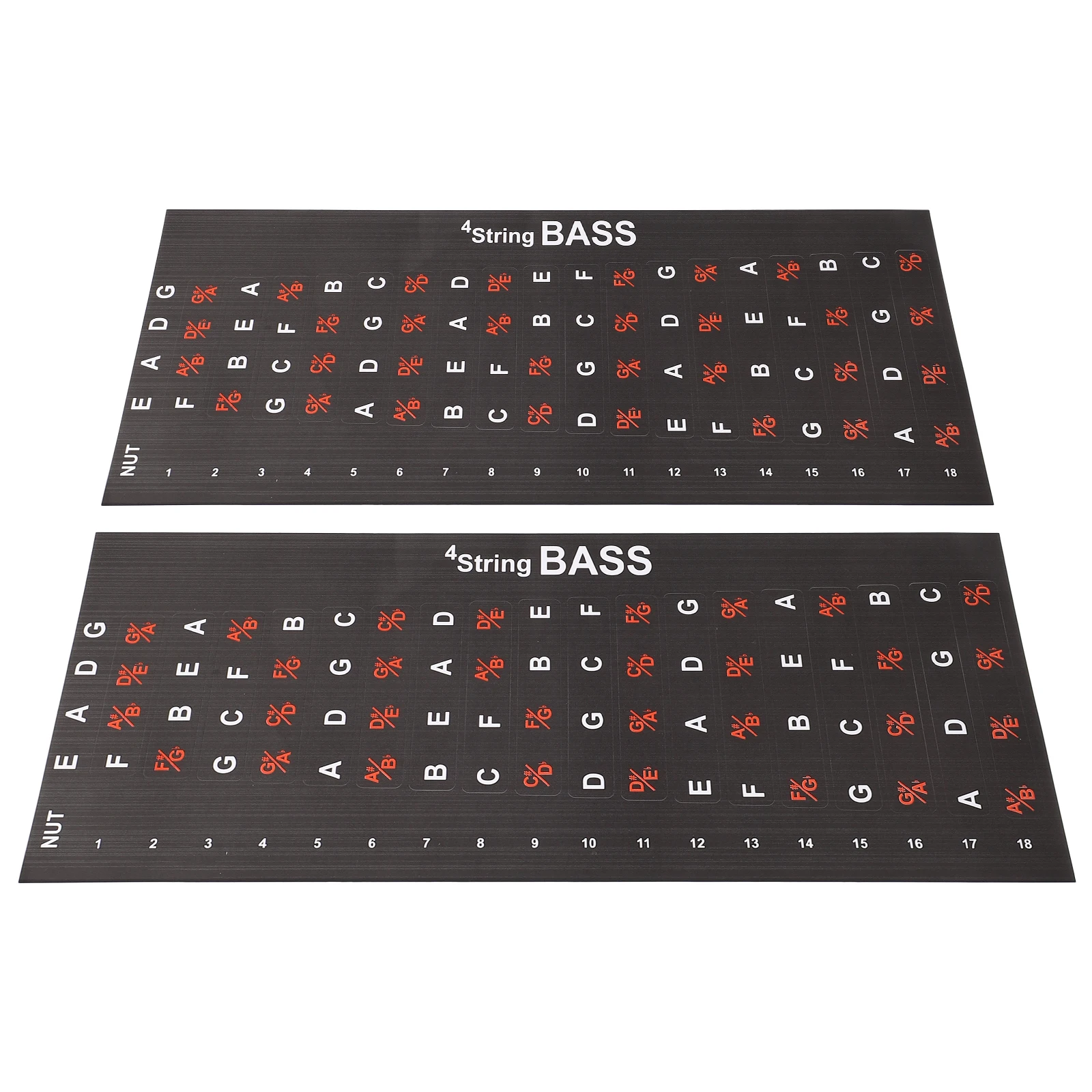 

2pcs Guitar Fretboard Stickers Bright Clear Notes for Scale Bass Neck Beginner Accessories Decals Reusable Easy Peel Off