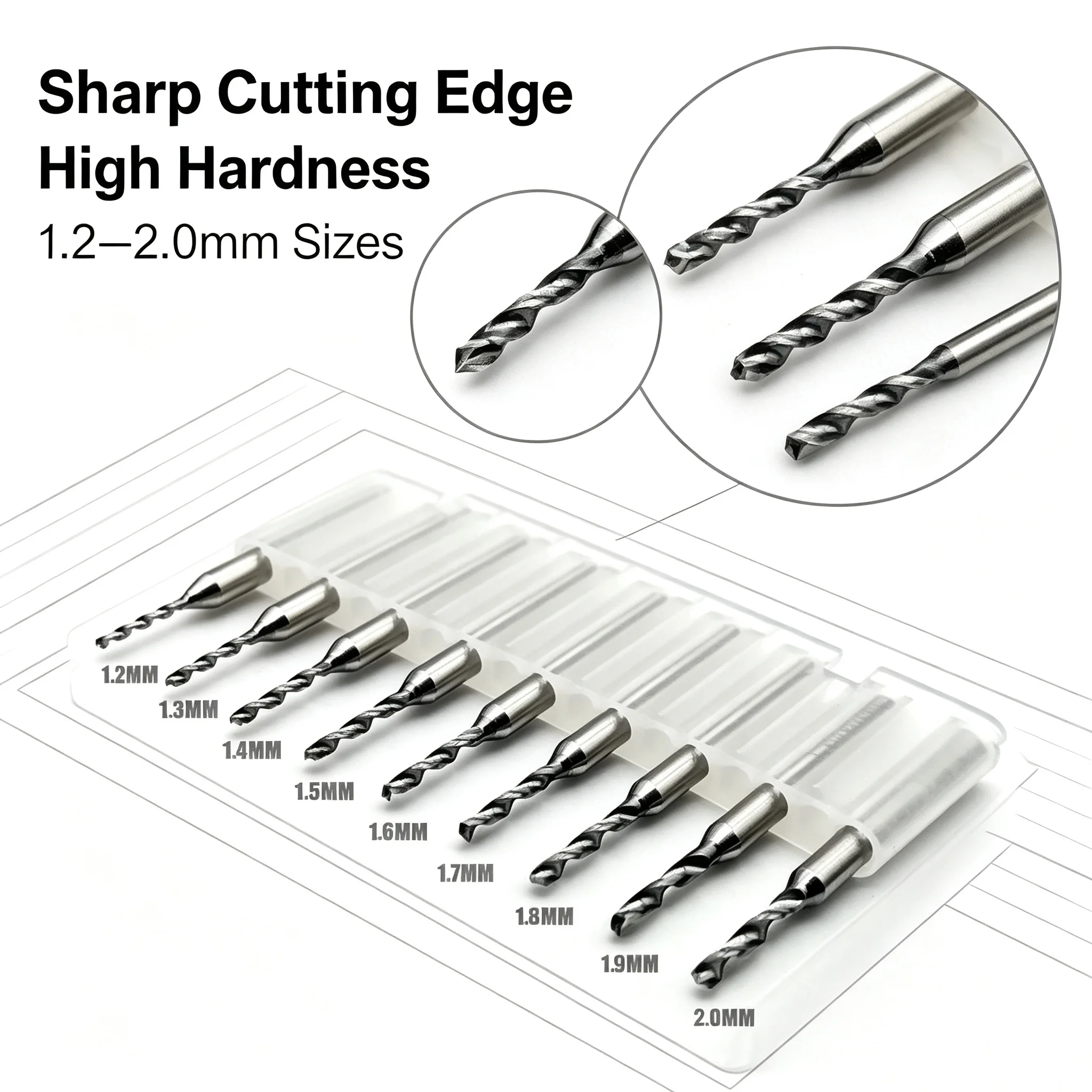 MSWZ MS061 0.1mm-3.0mm Drill Bits Tool Set (10pcs/lot) for ABS Plastic Model Drilling/Punching Hobby DIY Drill Bits