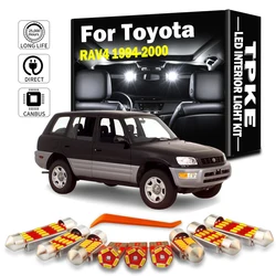 8Pcs No Error Number Plate Lamp For Toyota RAV4 I MK1 1994 1996 1997 1998 1999 2000 LED Interior Map Dome Trunk Light Bulbs Kit