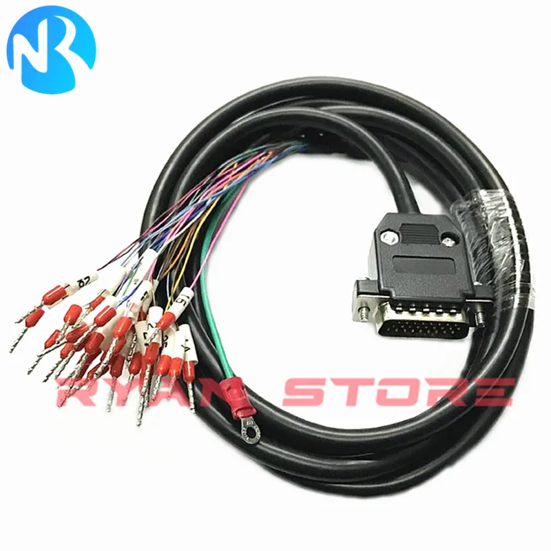 1PCS 3 Rows 26Pins Double Header DB26 Pin/Hole Data Cable Male Three Rows HD26 Core CN1 Connecting Cable Digital Tube 0.5M -8M