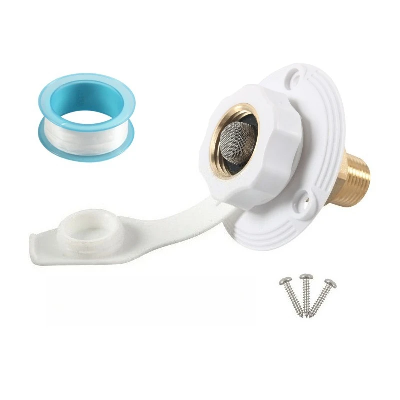 RV Yacht Water Filling Inlet Port One Way Check Valve Universal Water Accessories