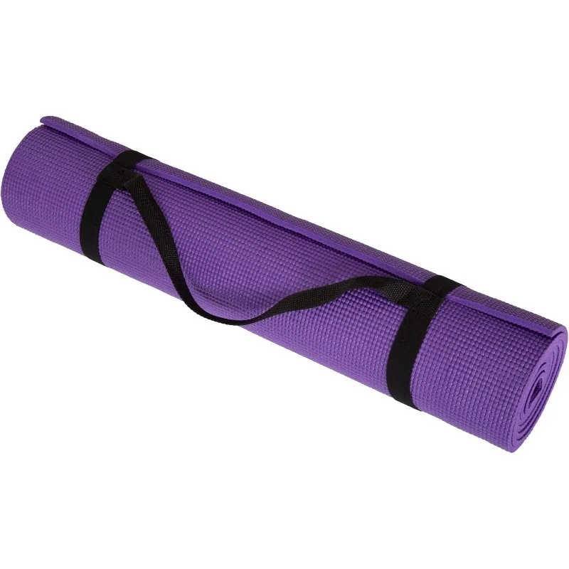 

Yoga Mat - Double Sided 1/4-Inch Workout Mat - 71x24-Inch Exercise Pad for Home Gym Fitness or Pilates with Carrying Strap by Wa