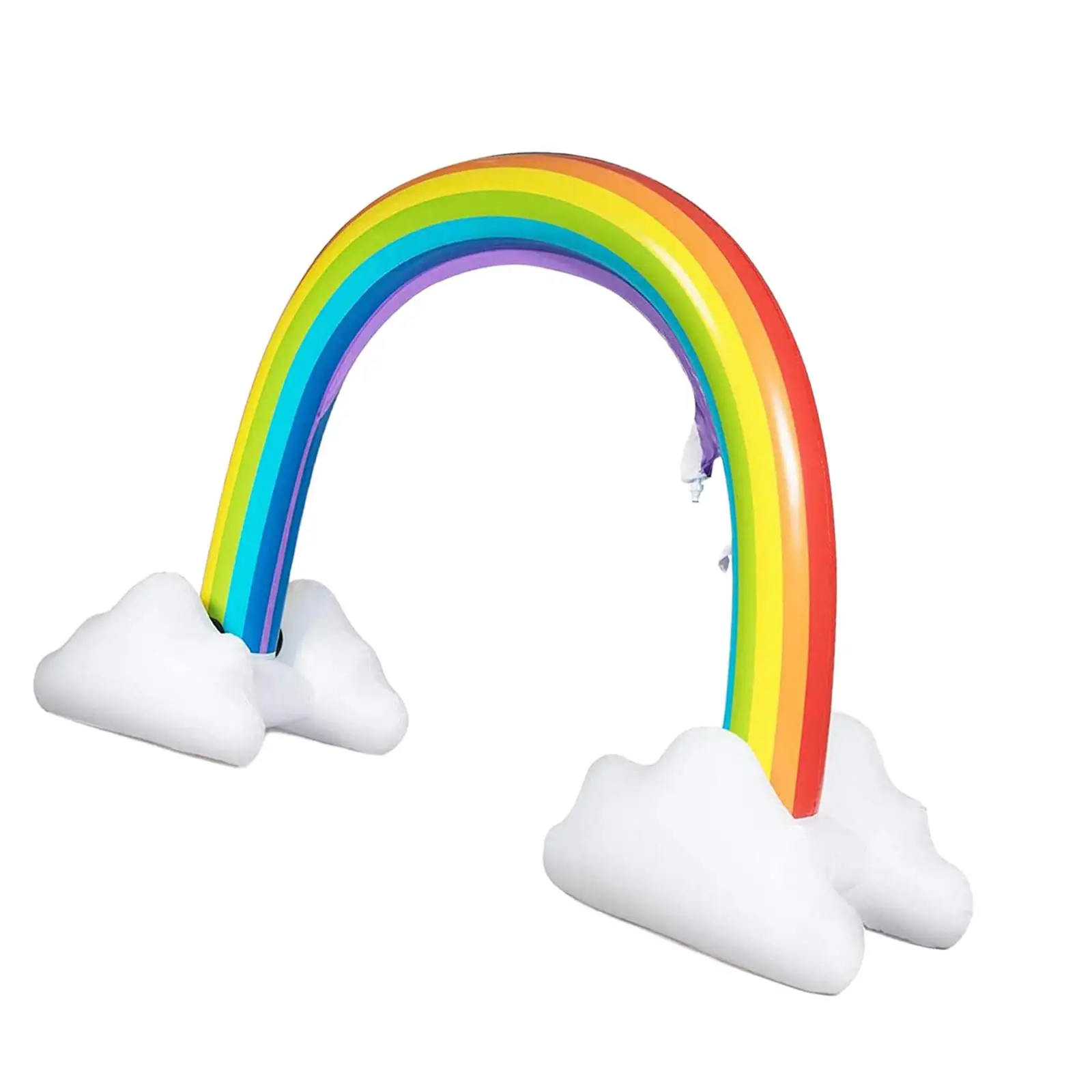 Colorful Inflatable Rainbow Archway Sprinkler PVC Lawn Water Bridge Portable Garden Play for Kids and Adults