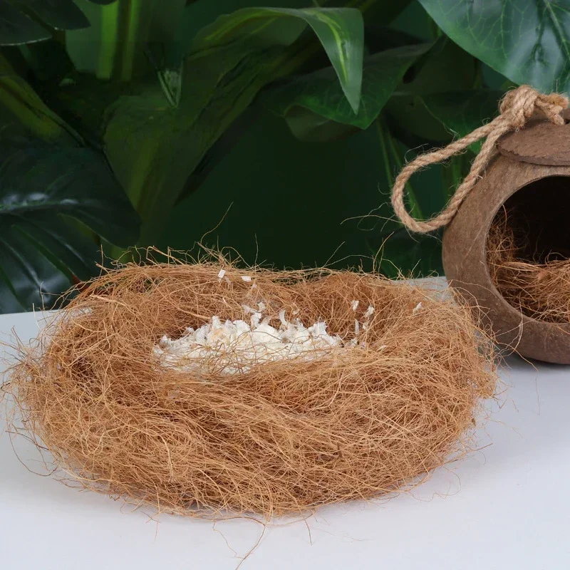 30g Coconut Fiber Nesting Material Nest / Fibre Aviary Birds Canaries Finches Nest Filled Grass Bird Cage Accessories Decoration