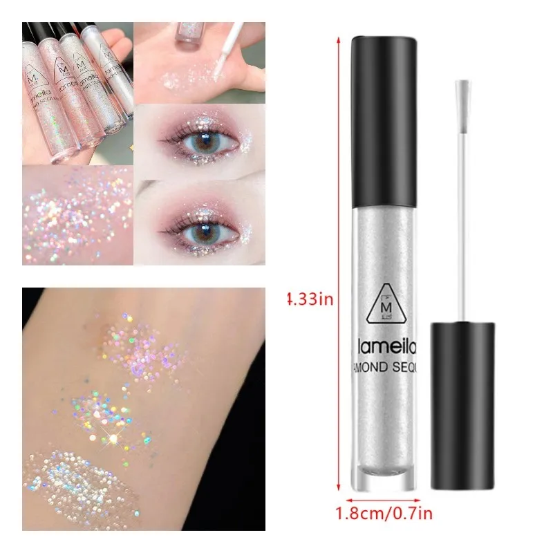 Liquid Eyeshadow Glitter Powder Highlight Pearlescent Liquid Eyeshadow Eyeliner Eyeliner Silkworm Pen Lasting Shiny Eye Makeup