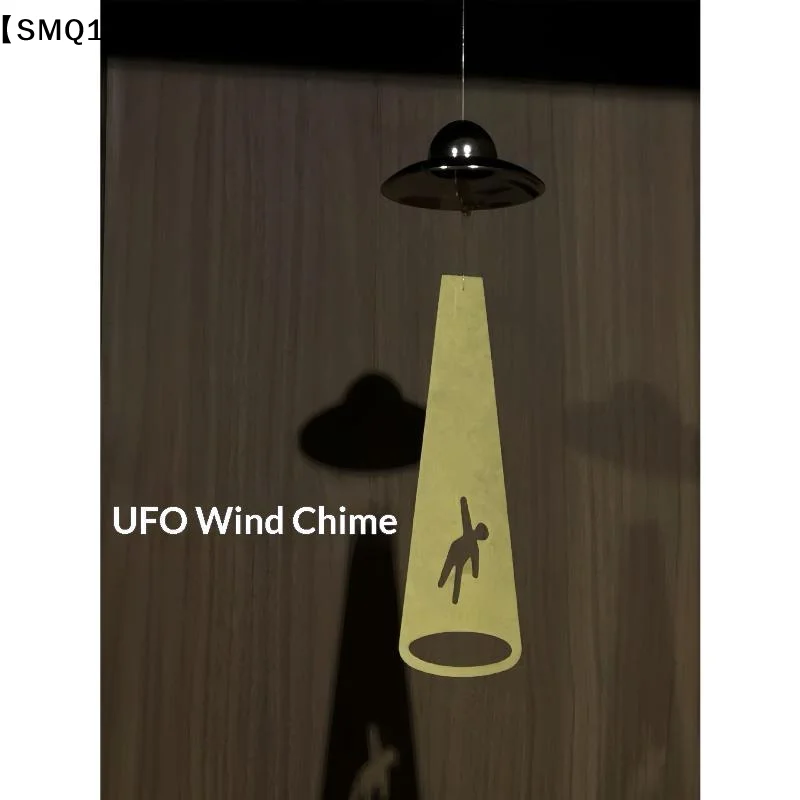 Creative UFO Alien Abduction Wind Chime With Shadow Effect And Glowing Design For Home Balcony Patio Decor Space Fans Gifts【SMQ】
