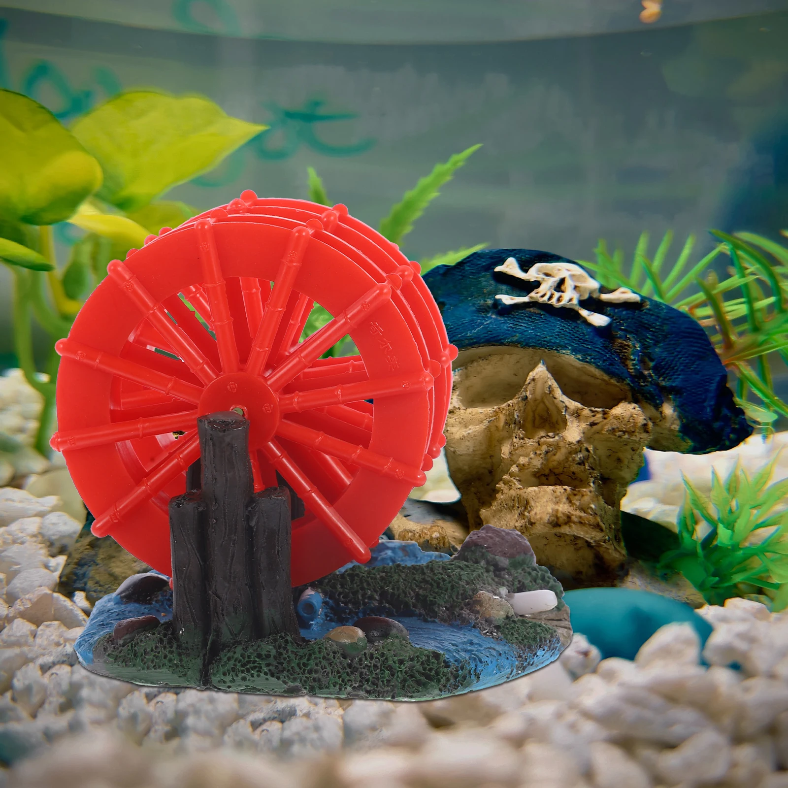 

Creative Resin Windmill Gear Ornament Aquarium Decoration Wear-Resistant Fish Tank Accessory Landscape Ornament for Aquarium