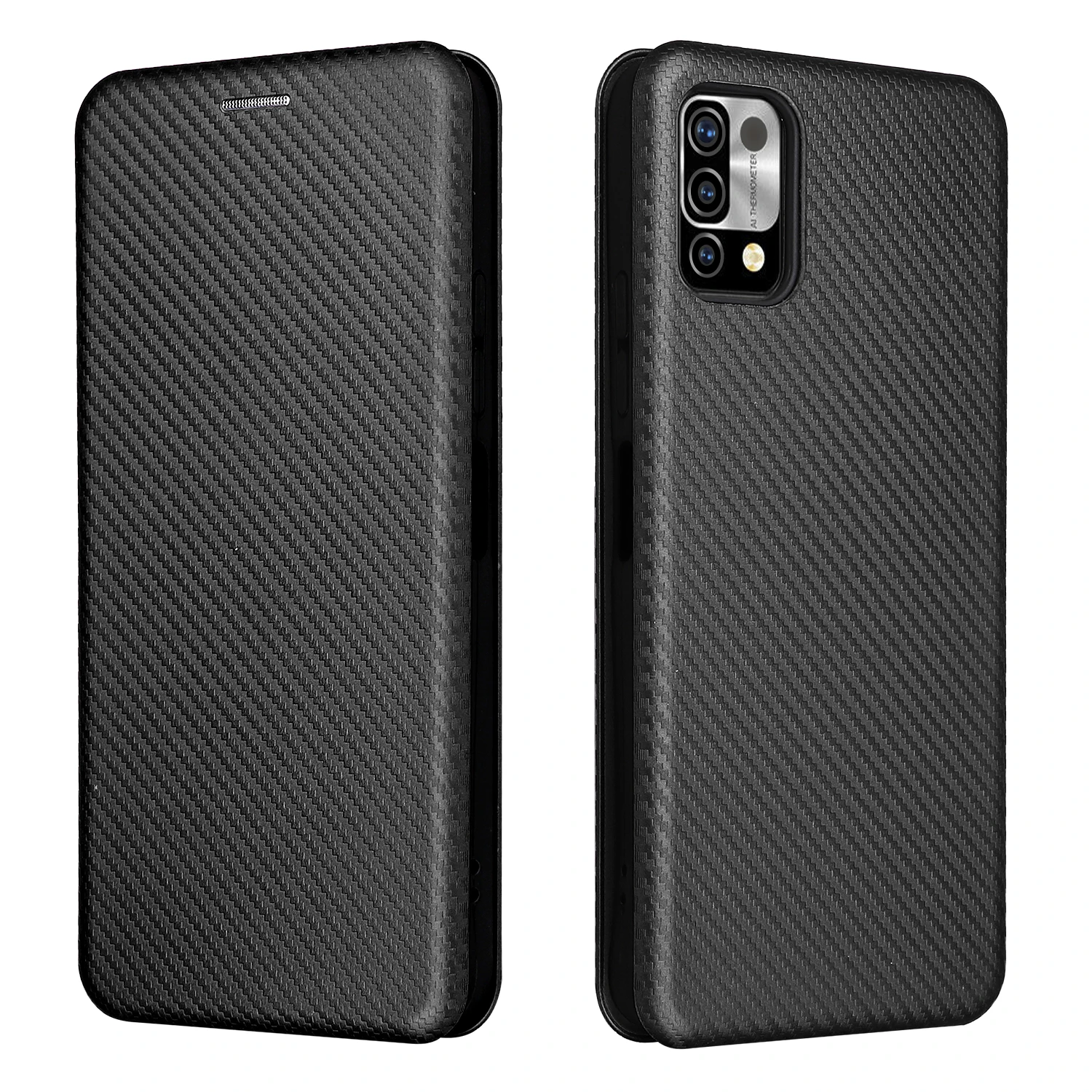 Flip carbon fibre Skin Magnetic Closure Leather Cover For Umidigi Power 5S 5 3 F2 S5 Pro Card Slot Fall prevention Phone Case