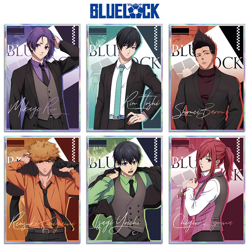 الأزرق قفل أنيمي سلسلة مفاتيح مصنوعة من الأكريليك حجم كبير 20 5x14 5 سنتيمتر الليزر حافة الأزرق السجن سلسلة الأزرق قفل تأثيري البضائع أنيمي #4