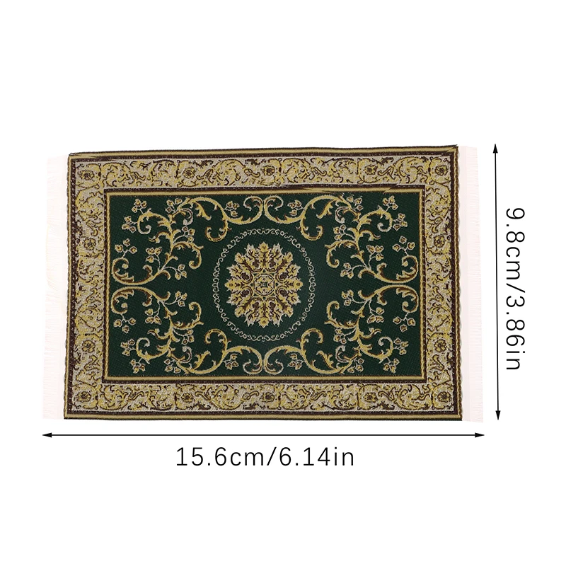 Different Types 1:12 Living Room Decor Dollhouse Handmade Woven Mini Floor Rug Cover Carpet for Dolls House Bedroom Bathroom