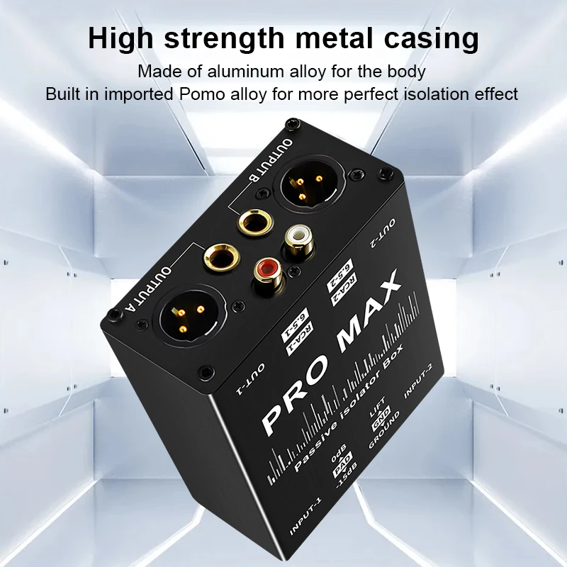6.35mm Audio XLR Cable Anti-interference Ground Loop Noise Filter Isolator Eliminate Cancelling for Home Stereo Car Audio System