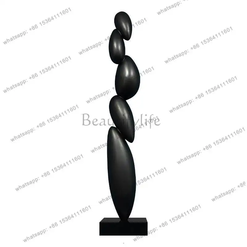 Times come and go, modern simple abstract sculpture, lobby sales office, fiberglass floor decoration ornament