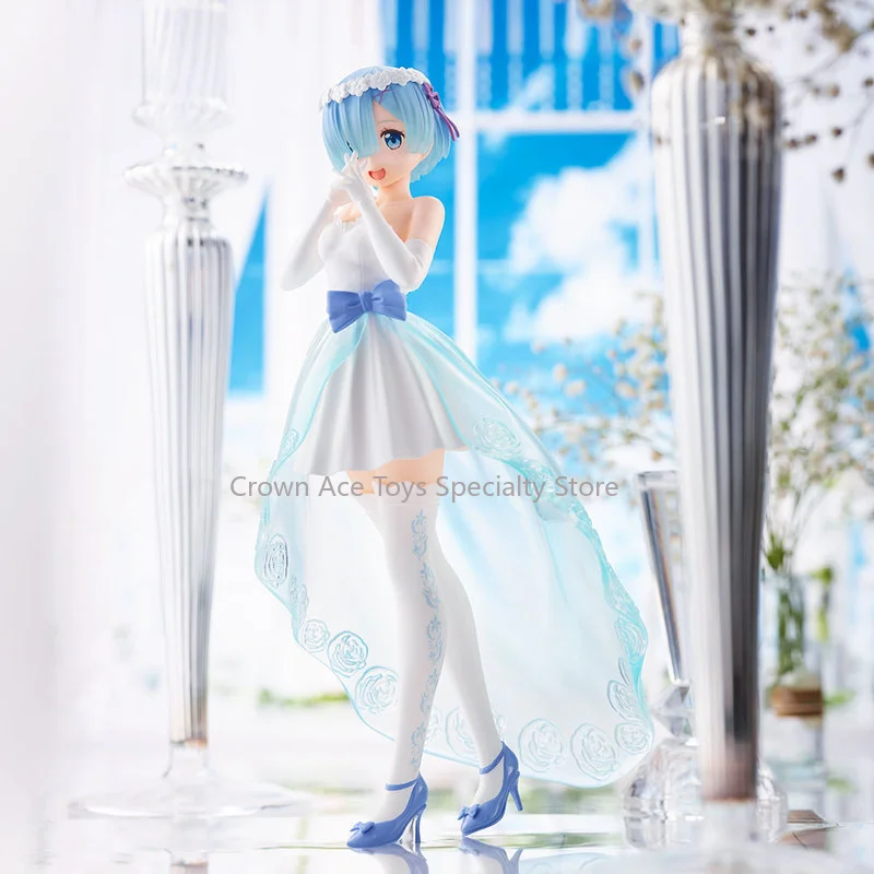 

SEGA Re:Life In A Different World From Zero Anime Figure Rem Action Figure Wedding Dress Trendy Toys for Kids Gift Model Dolls