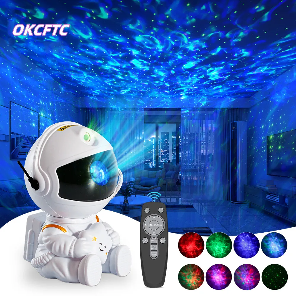 Galaxy Star Projector LED Night Light Starry Sky Astronaut Porjectors Lamp For Decoration Bedroom Home Decorative Children Gifts