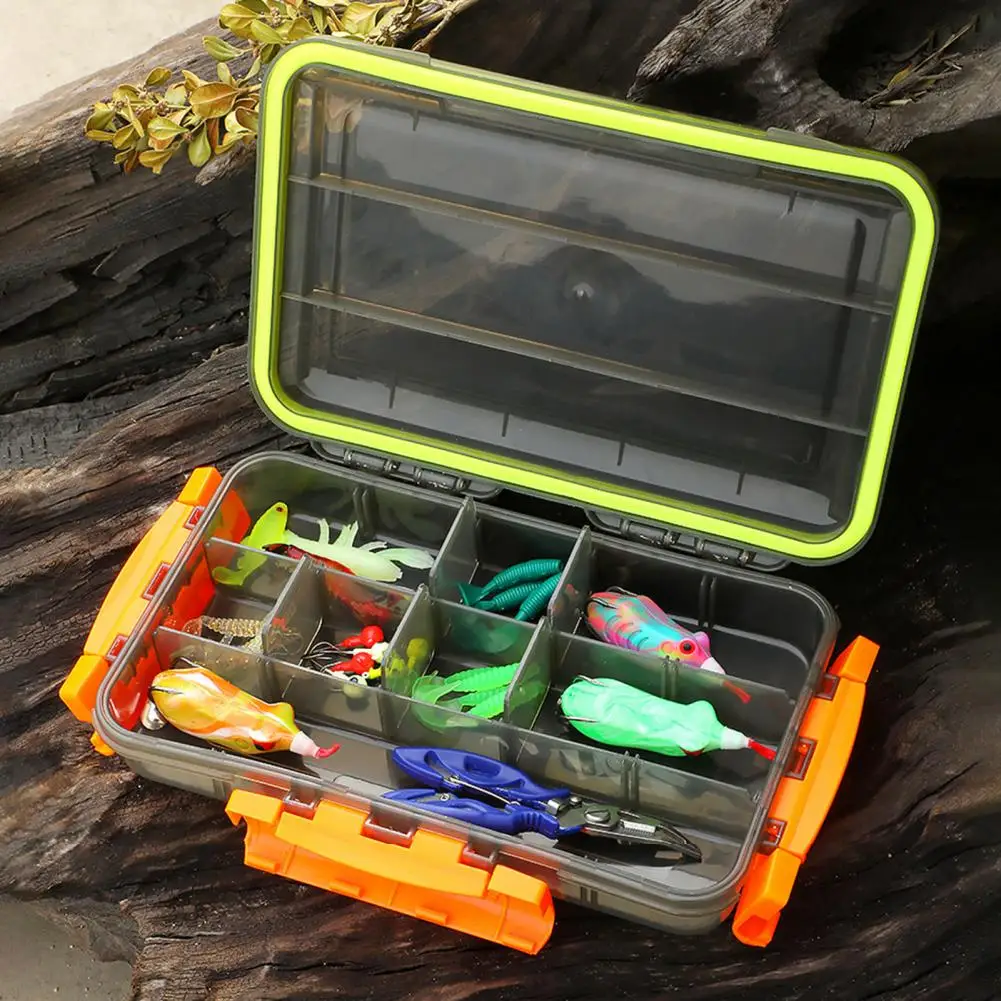 

Lure Box Reusable Compartment Multi Snap Visible Fishing Gear Empty Box Outdoor Fishing