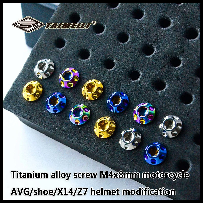 

TAIMEILI Titanium Alloy Screw M4x8mm Motorcycle AVG/shoe/X14/Z7 Helmet Modification
