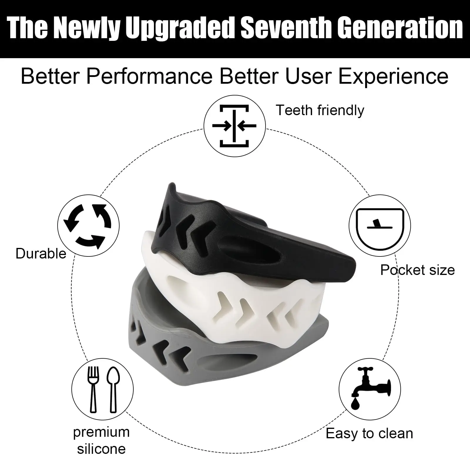 New Silicone U Shape Jaw Exerciser Jawline Face Fitness Muscle Chew Ball Bite Breaker Training Equipment Double Chin Jaw Trainer