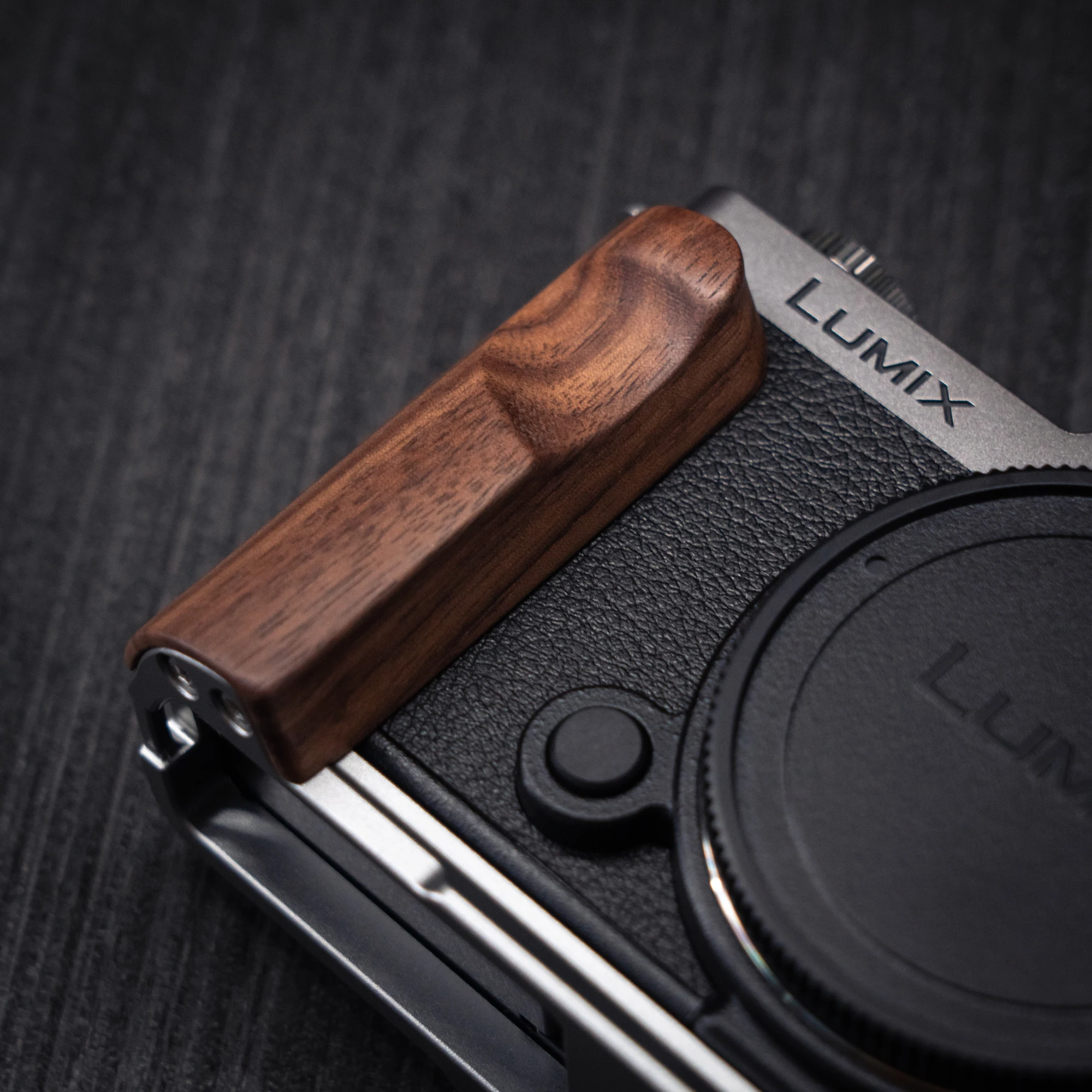 Holz-Handgriff L-Halterung für Panasonic Lumix S9 Kamera mit Schnellwechsel-L-Platten-Halterung Ultraleicht mit Legierungsbasis – Detail 21