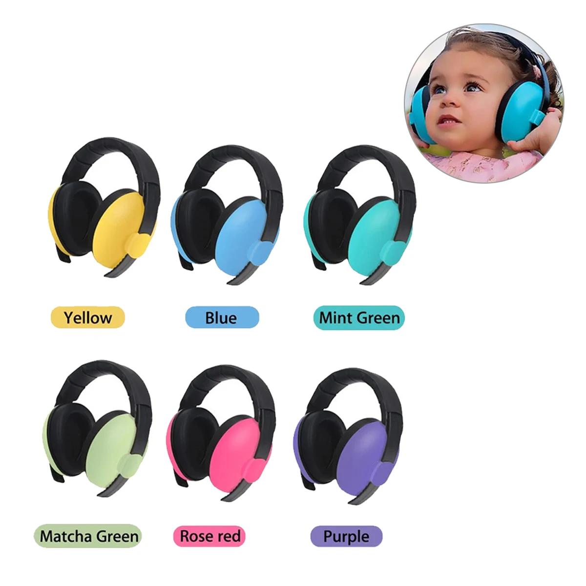 Noise Canceling Earmuffs for Kids Baby Hearing Protection Headset Soft Ear Defenders Noise Reduction Safety for Autism Children