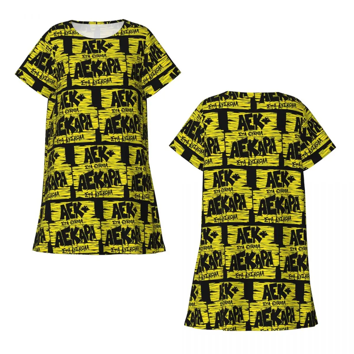 

Custom AEK ATHENS Short Sleeves Nightdress For Sleeping Sleepshirts Women Short Sleeve Nightgowns Loose Pajama Dress