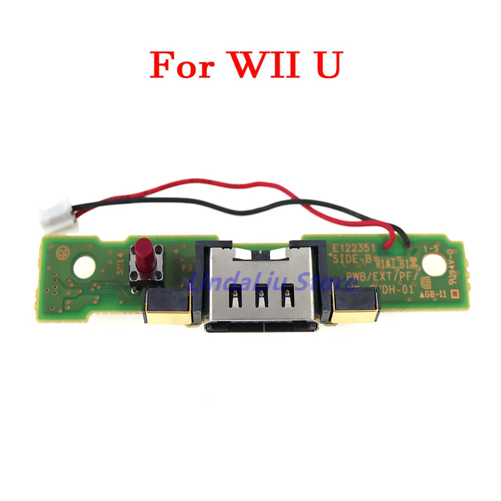 1pc Power Socket Charging Port DC Jack charger socket with PCB Board for WII U WiiU console