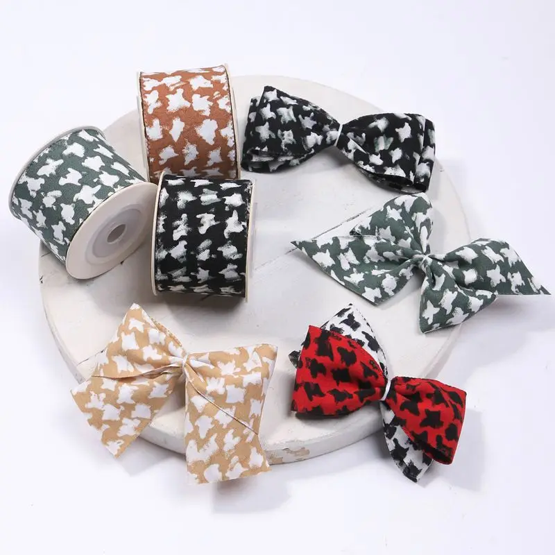 

Kewgarden 25mm 38mm 1" 1.5" Printed Dot Ribbons DIY Hair Bows Accessories Handmade Crafts Make Material Gift Packing 10 Yards