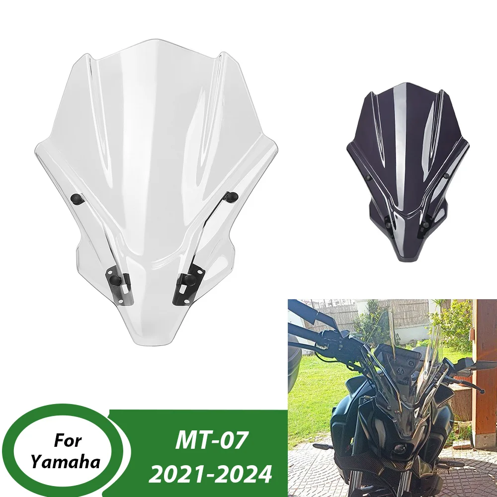 

Motorcycle Windshield Windscreen For Yamaha MT-07 2021-2024 FZ07 MT07 Air Deflector Protect Wind Shield Screen Accessories