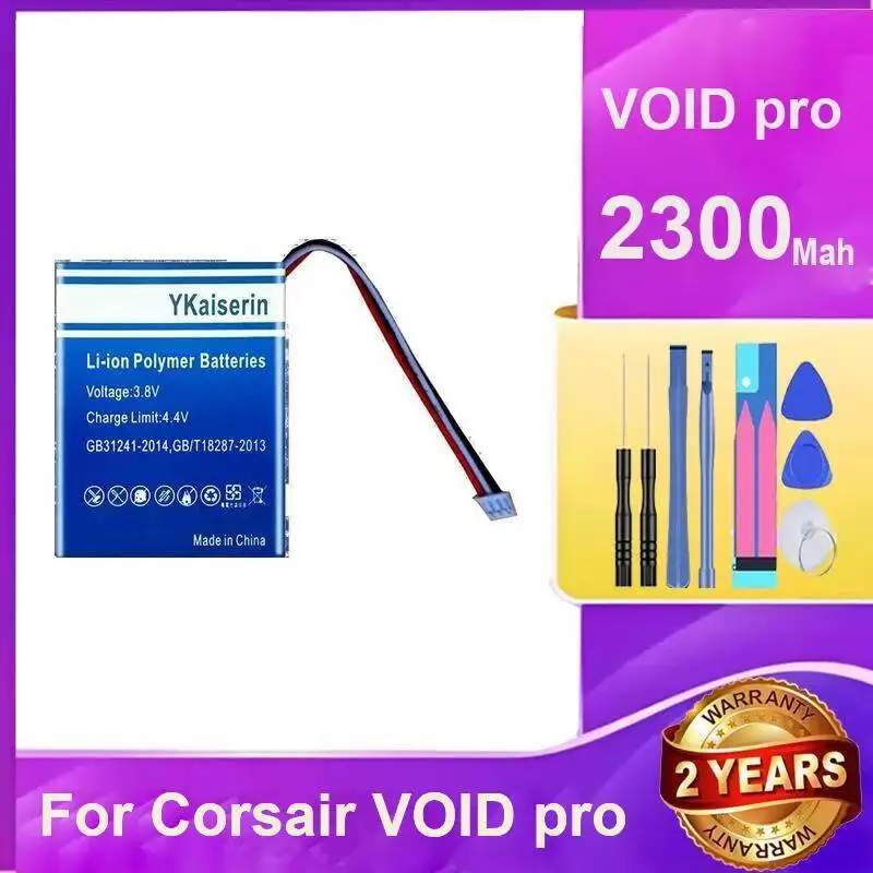 

2300 мАч для Corsair Void Pro Robust Premium Сменный аккумулятор для наушников