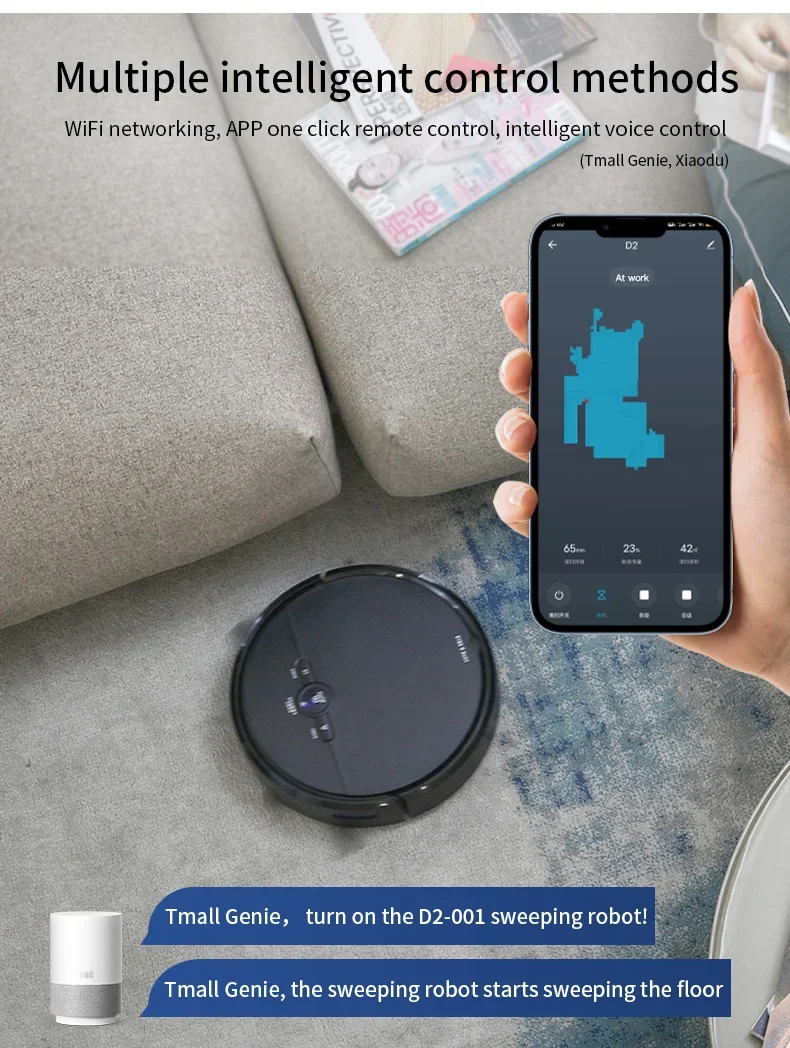 3 In1 Wifi App Smart house hold Floor Tuya Automatic Charging Smart House Cleaning Aspirateur Robot Vacuum Cleaner and Mop 3