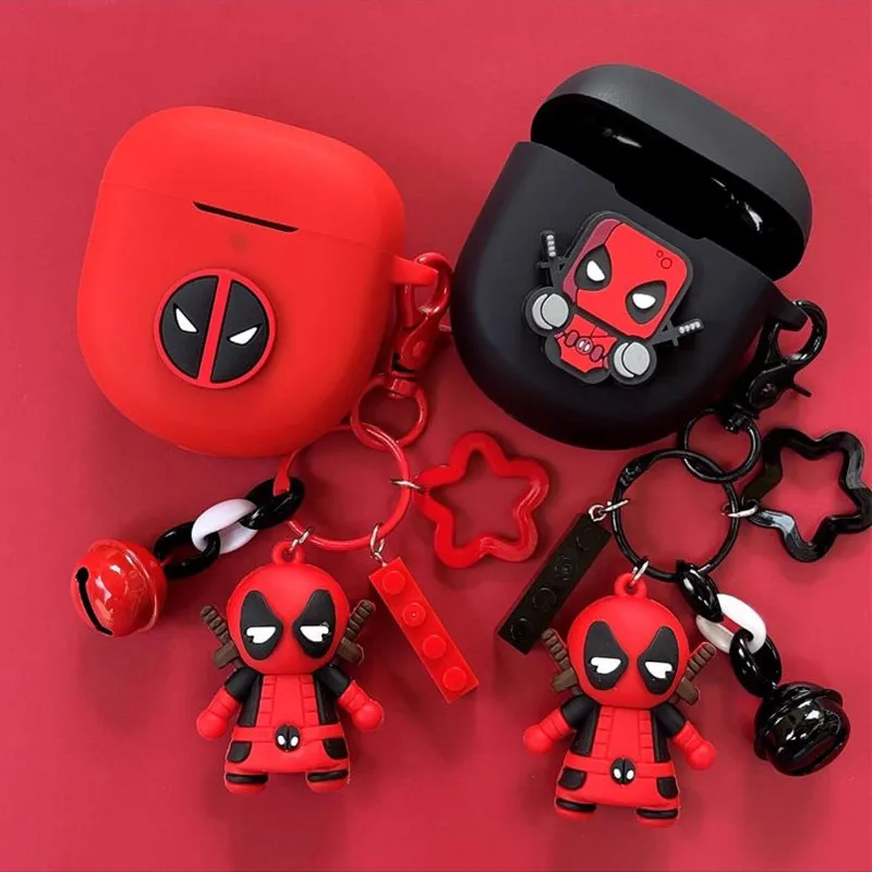 Deadpool Earphone Case Cover For Bose QuietComfort Ultra/Earbuds II Silicone Wireless Earbuds Protector Shell With Keychain