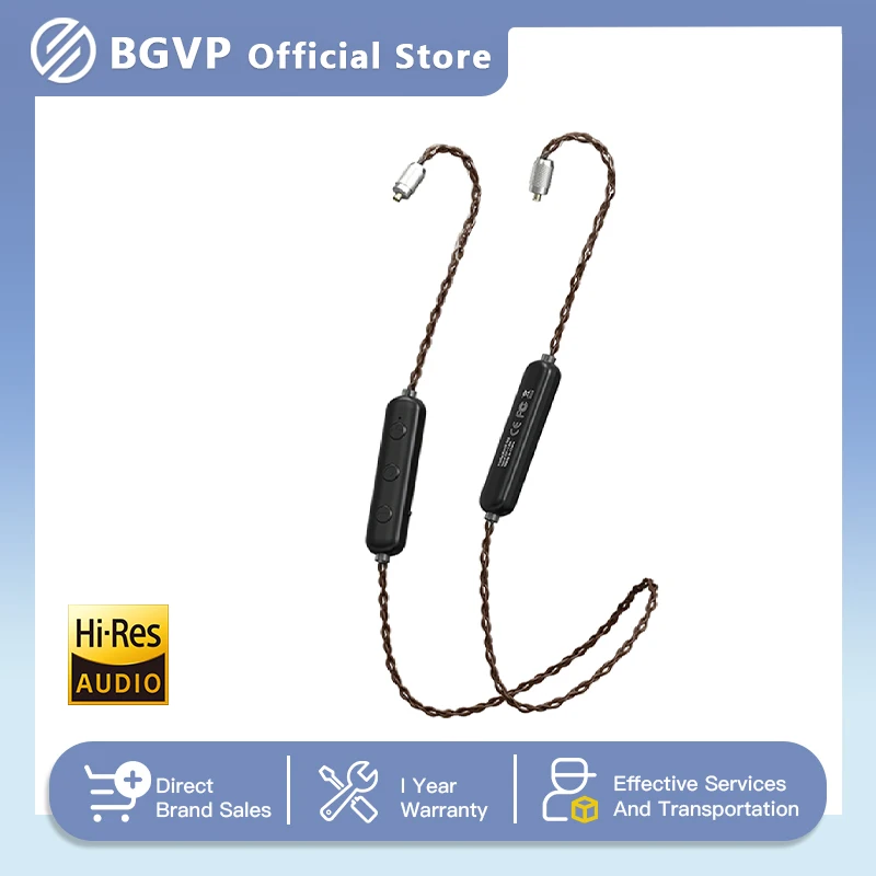 

BGVP M3 Wireless Bluetooth 5.2 Neck-Mounted Cable CVC Call Noise Cancelling MMCX/0.78 With Mic Sports Waterproof Aptx Adaptive