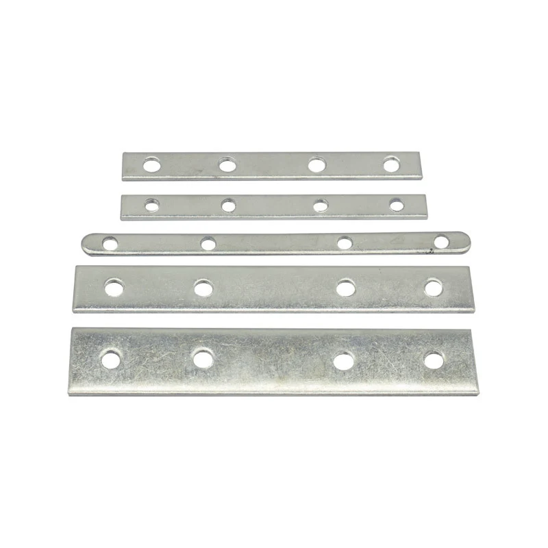 5PCS Flat Bar Link Chinese Style White Zinc Straight Iron Sheet Flat Corner Piece Fixed Piece Flat Corner Code Accessories