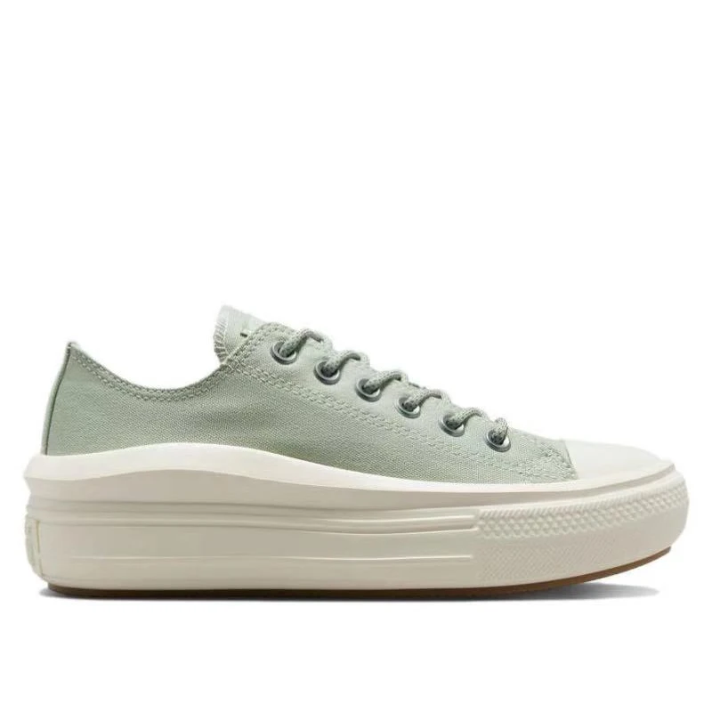 Converse Chuck Taylor All Star Move Comfortabel, Antislip, Duurzaam, Laag Uitgesneden Canvas Schoenen Voor Vrouwen, Wit En Groen