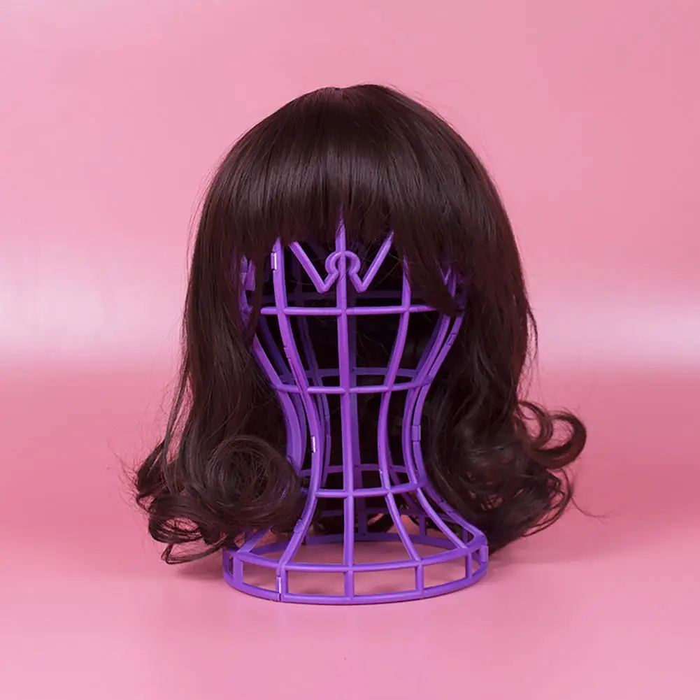 Useful  Wig Stand Solid Color Women Wig Extend Hair Stand Long Lifespan Plastic Wig Holder Household Supplies