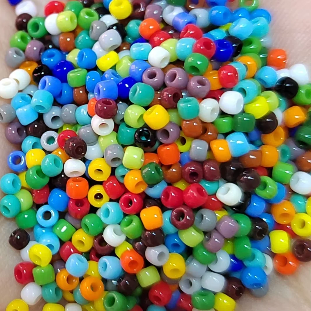 1000pcss Circular Loose Spaced Decorative Beads,DIY Jewelry Making,For Valentine's Day, ThanksgivingChristmas Decoration Jewelry