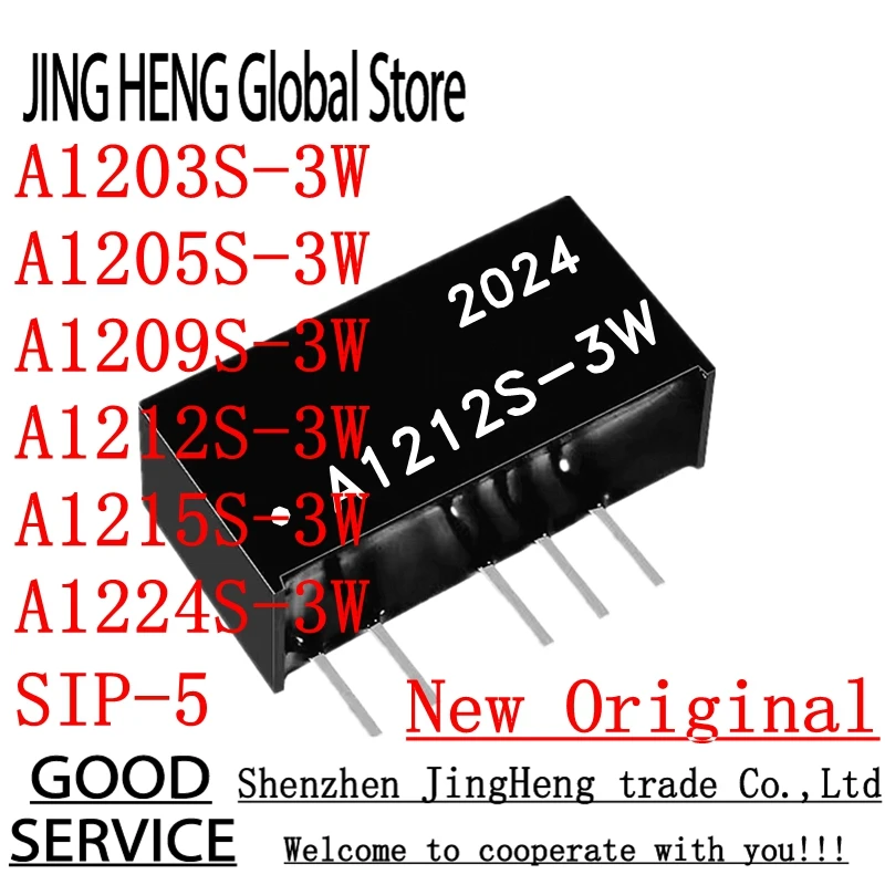 Módulo de potencia aislado, 1 piezas, A1203S-3W, A1205S-3W, A1209S-3W, A1212S-3W, R3, 12V, 3,3 V, 5V, 9V, 12V, 24V, SIP-5, 3W