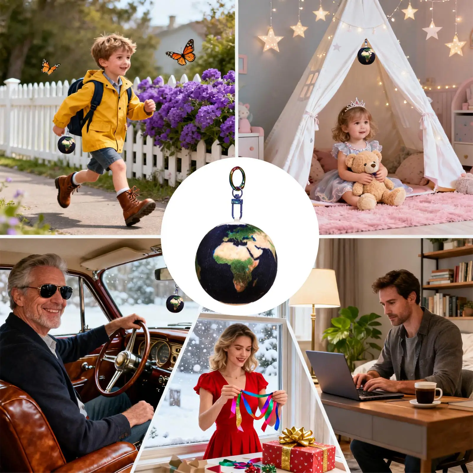 태양계 장식품 2.95인치 봉제 태양계 펜던트 플러시 행성 장식품 핸드백 동전 지갑 보석 가방 백팩용