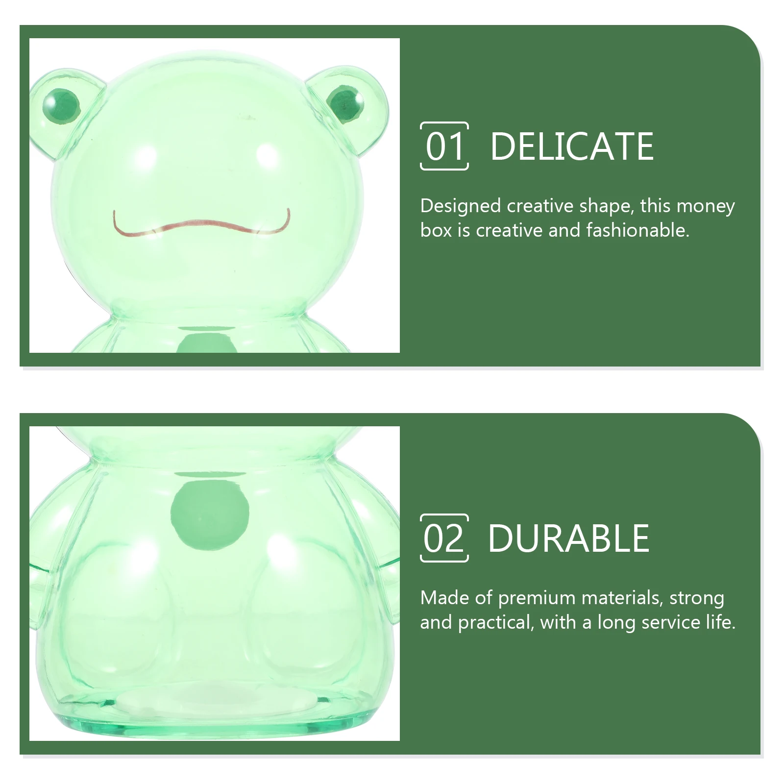 1pc Creative Storage Money Box Creative Coin Storage For Kids Desktop Practical Transparent Coin Container Savings Jar